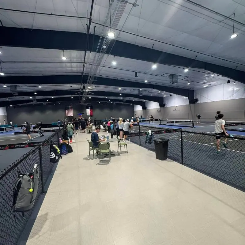 Ten indoor pickleball courts at The PBZ